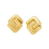DAVID WEBB, HAMMERED YELLOW GOLD EARRINGS