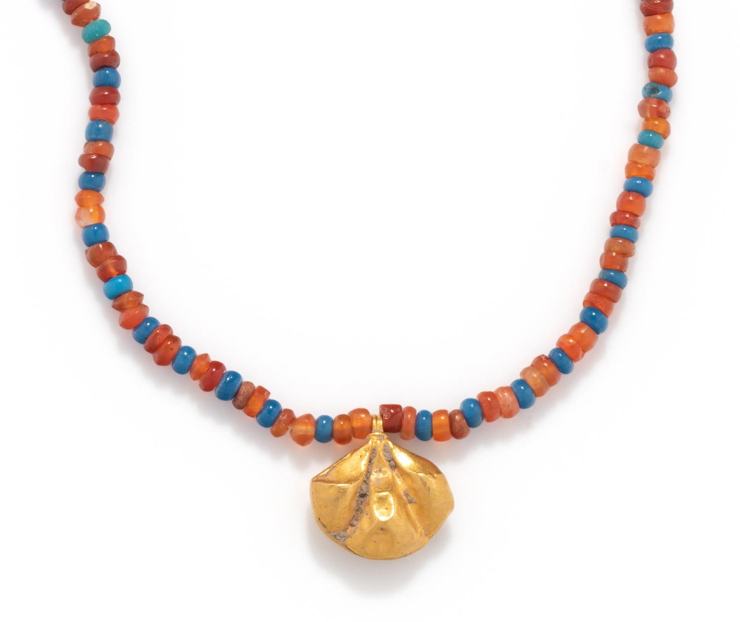 A Roman-Egyptian Gold and Bead Necklace