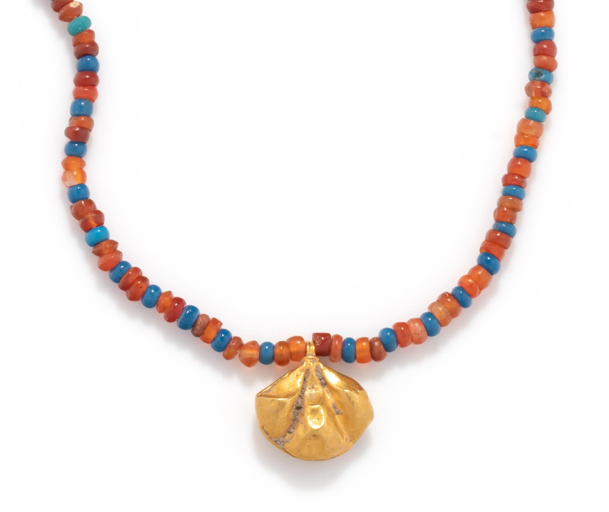 A Roman-Egyptian Gold and Bead Necklace