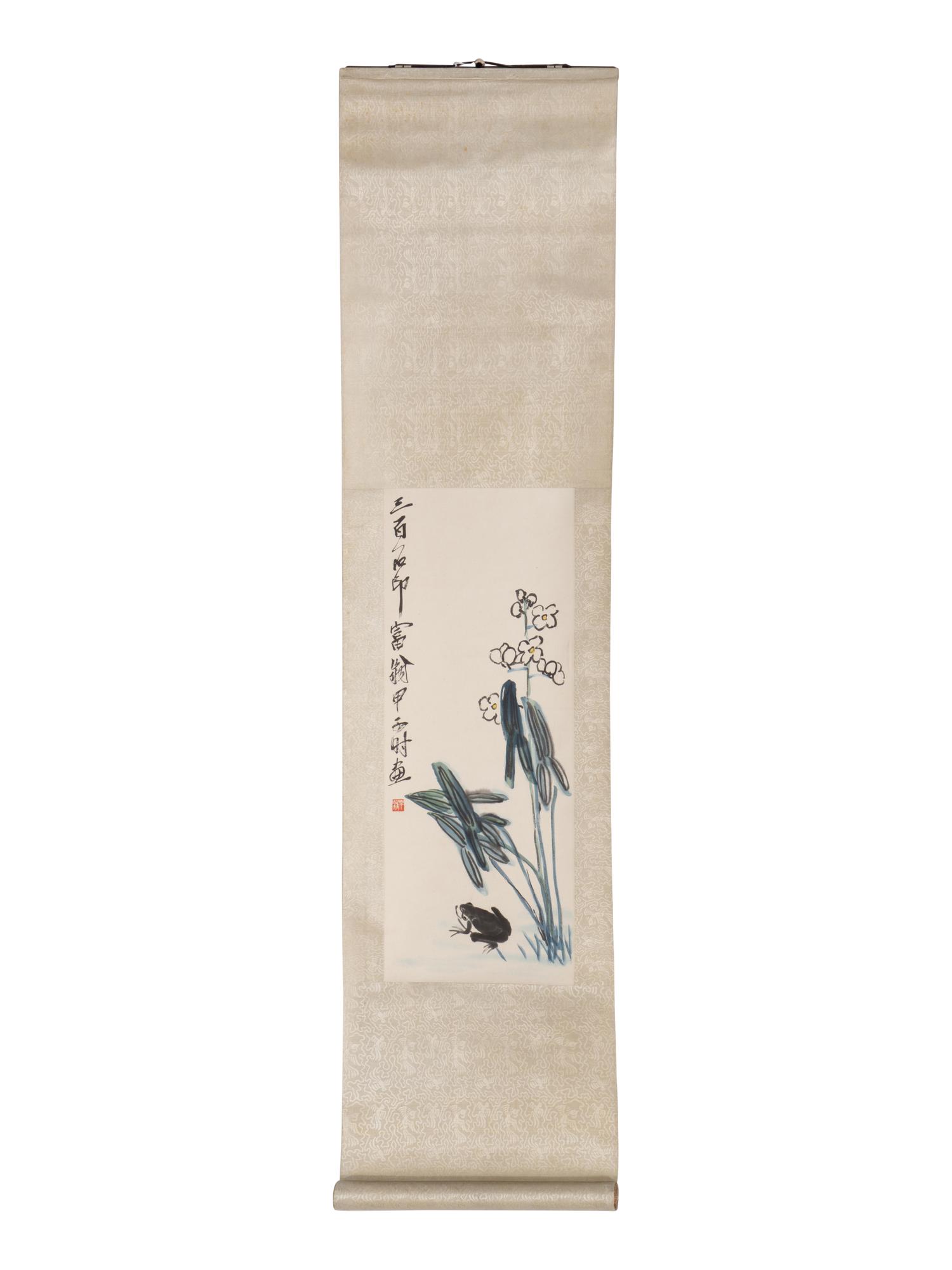 Qi Baishi 齊白石木版水印立軸兩幅