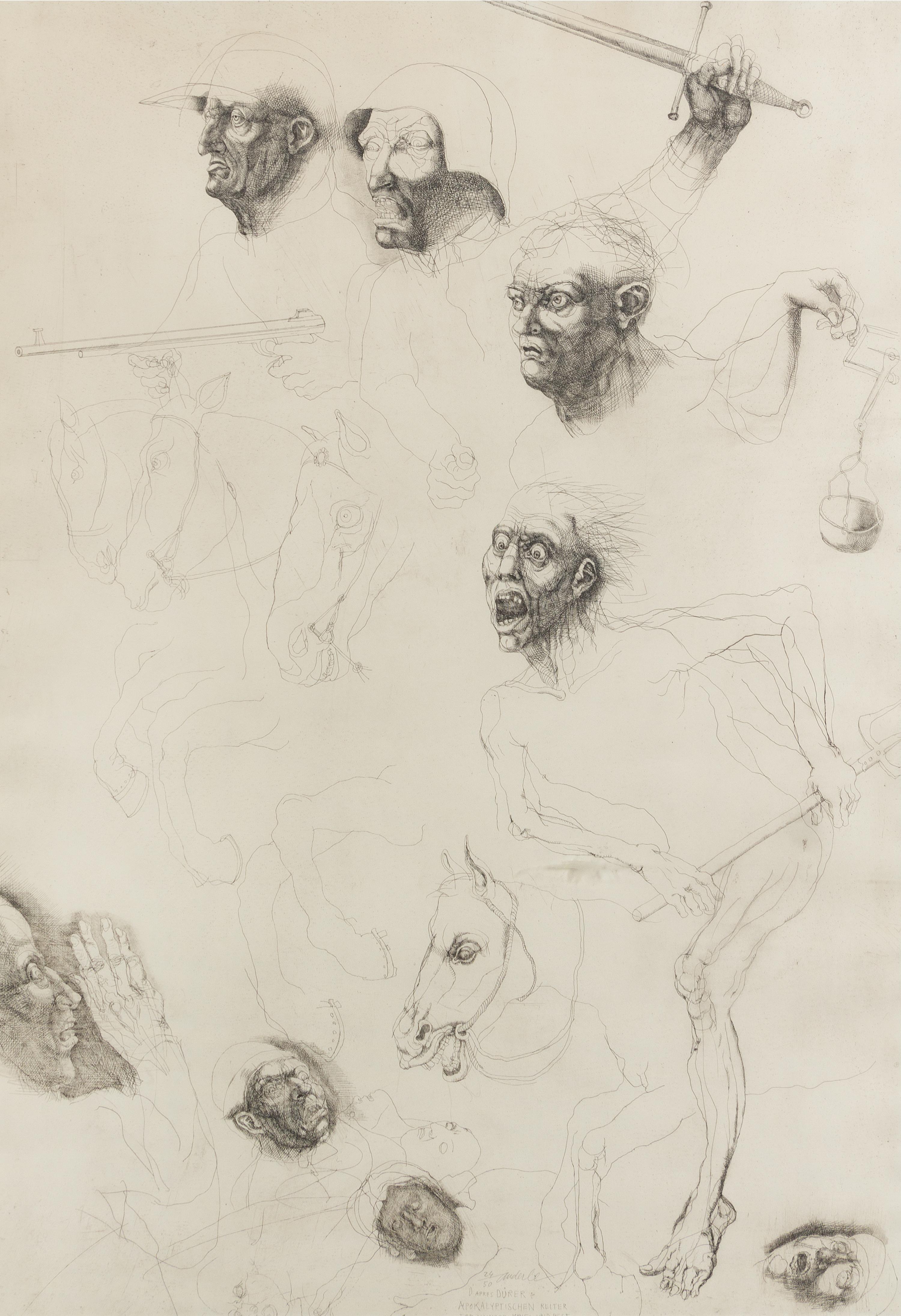 Jiri Anderle, (Czech, b. 1936), Eleven Figure Studies