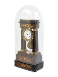 A Charles X Marquetry Mantel Clock