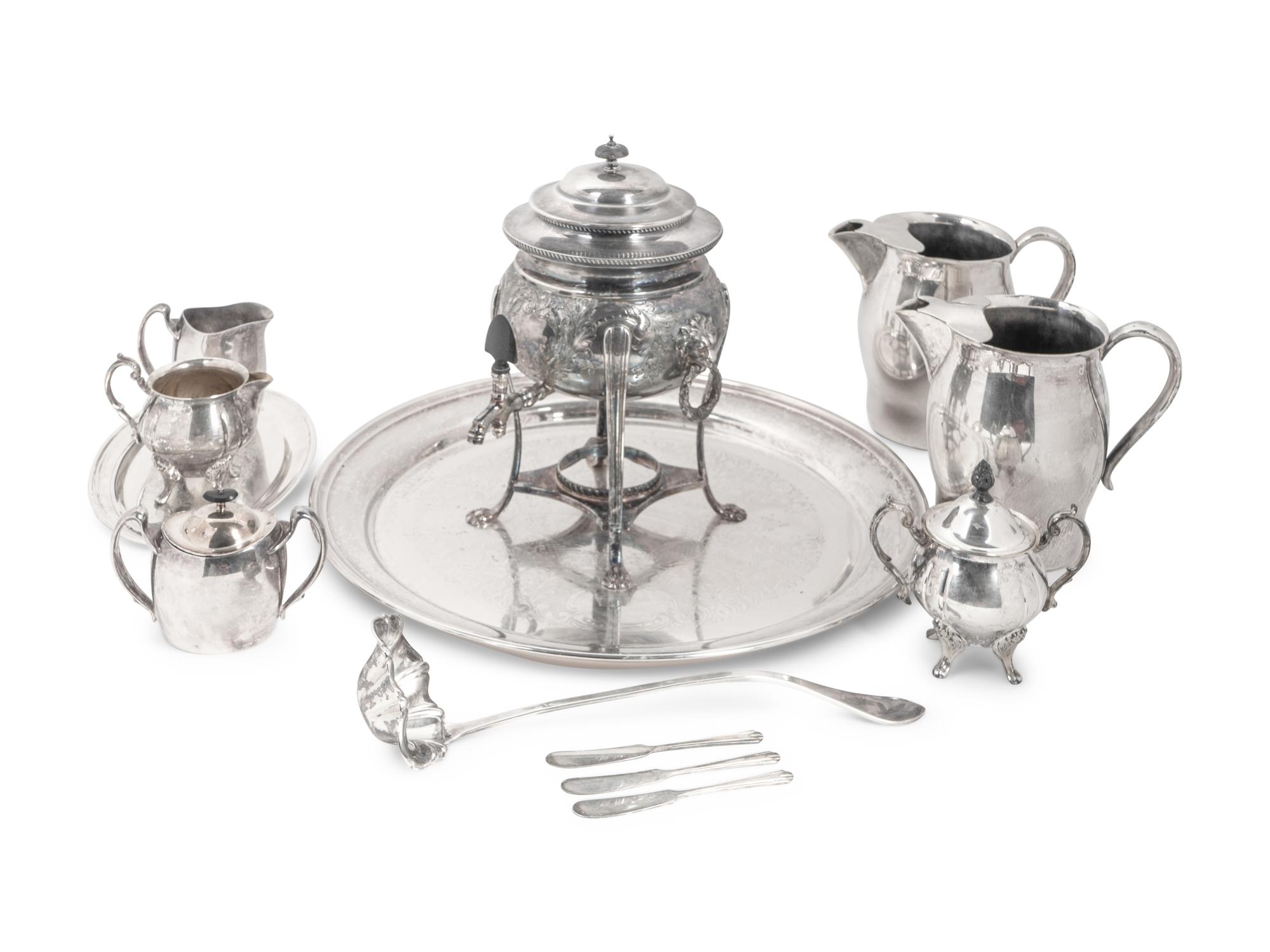 A Group of Silverplate Table Articles