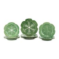 A Group of Portuguese Ceramic Cabbage Tablewares