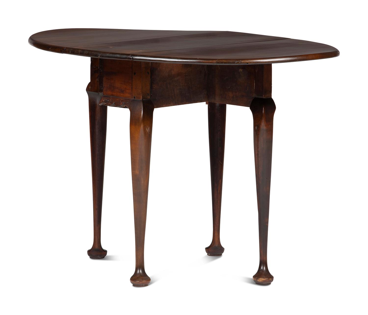 A Queen Anne Stained Cherrywood Drop-Leaf Table