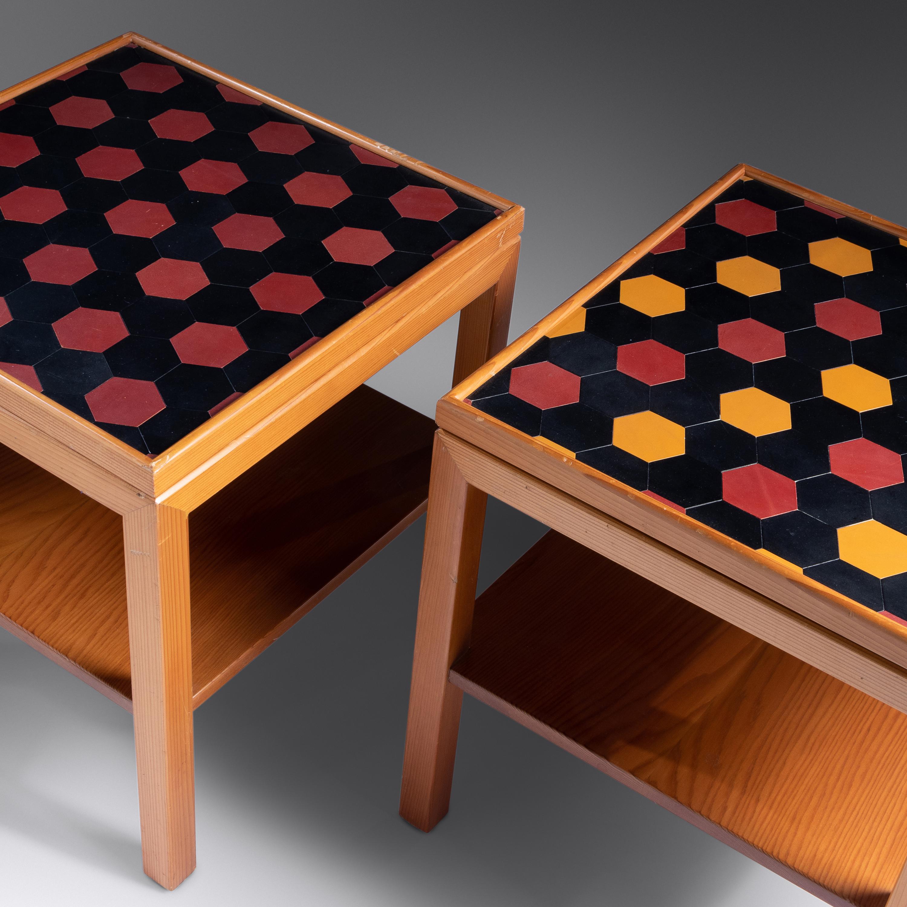 Rare Tray Tables, c. 1970 Bottega Pier Luigi Ghianda, Italy