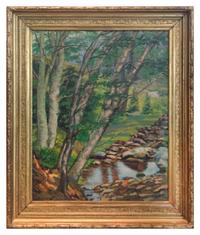 Artist Unknown, (American, 20th Century), Wooded Landscape with Stream