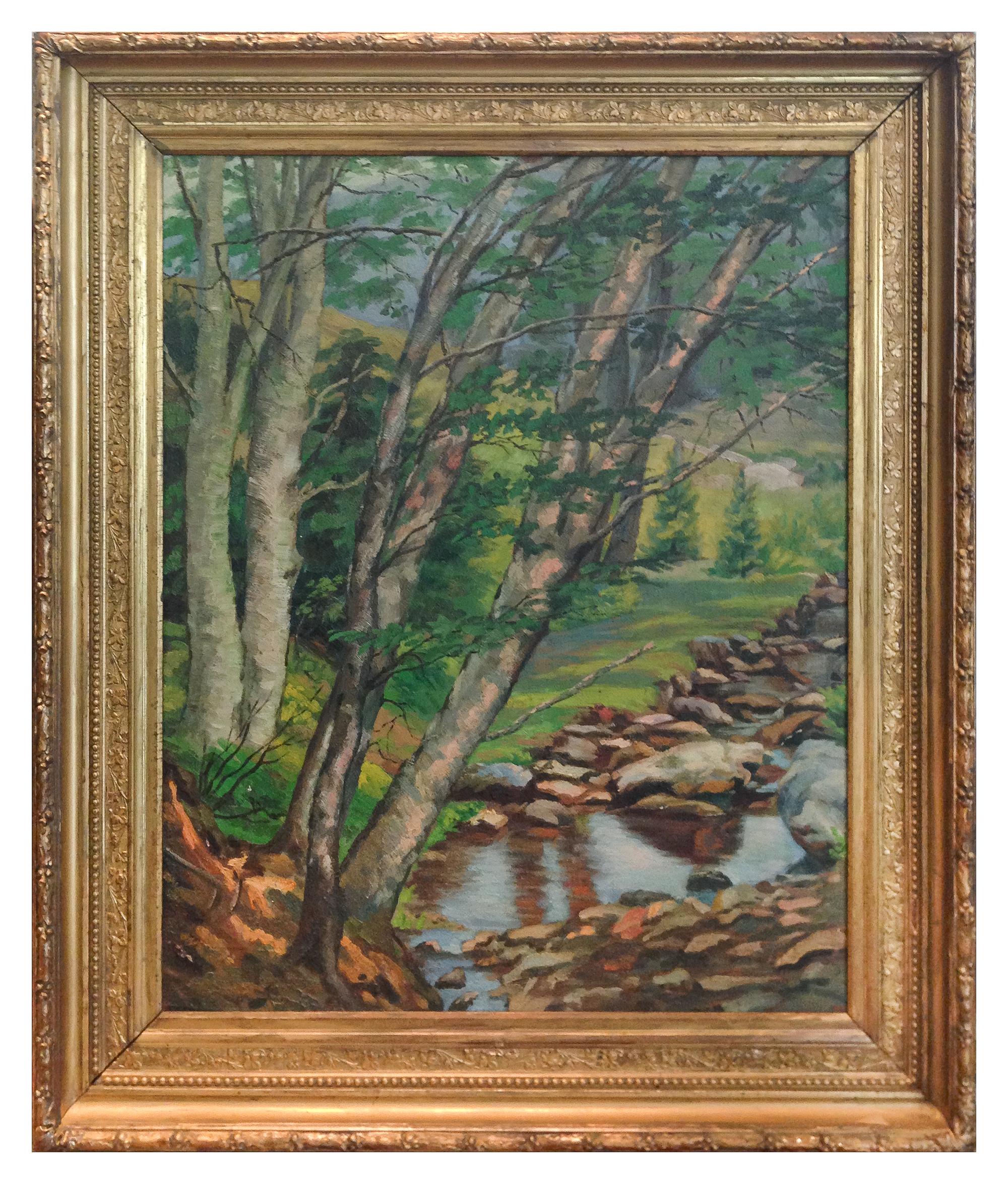 Artist Unknown, (American, 20th Century), Wooded Landscape with Stream
