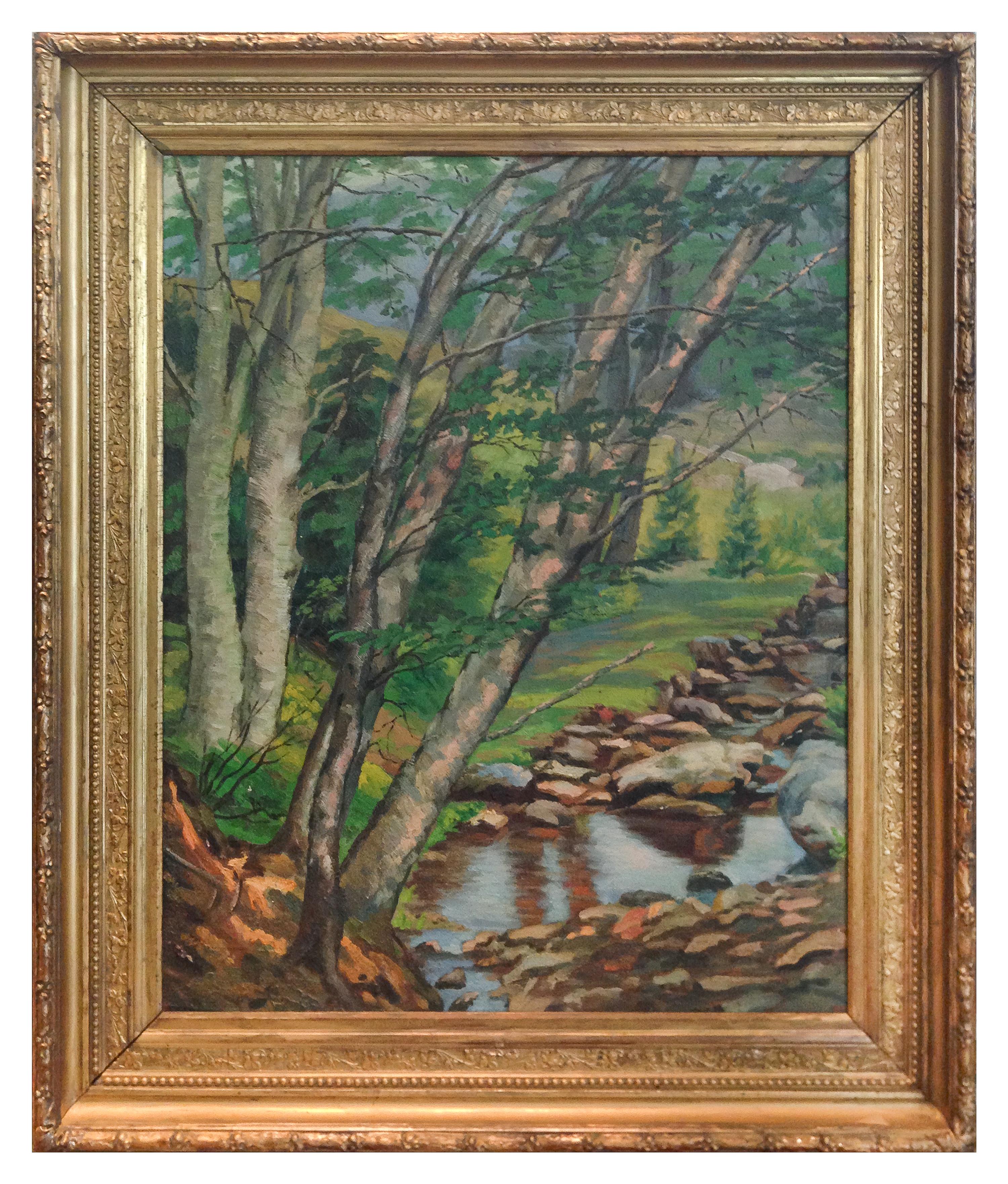 Artist Unknown, (American, 20th Century), Wooded Landscape with Stream