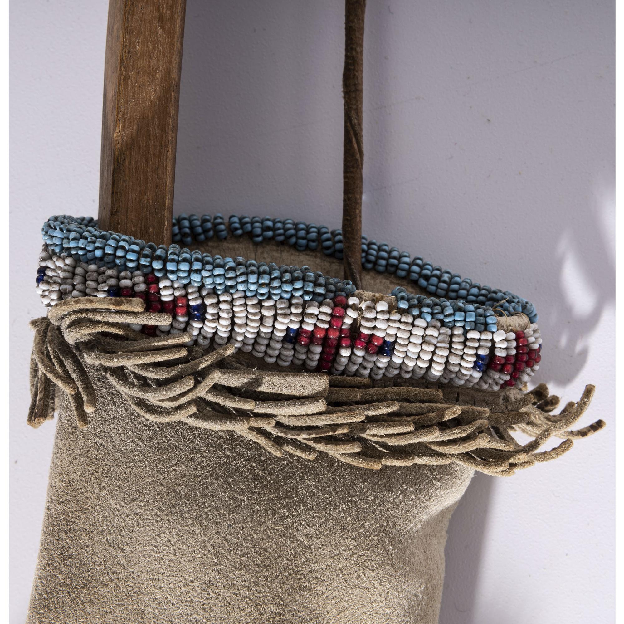 Sioux Beaded Hide Bowcase and Quiver, with Bow