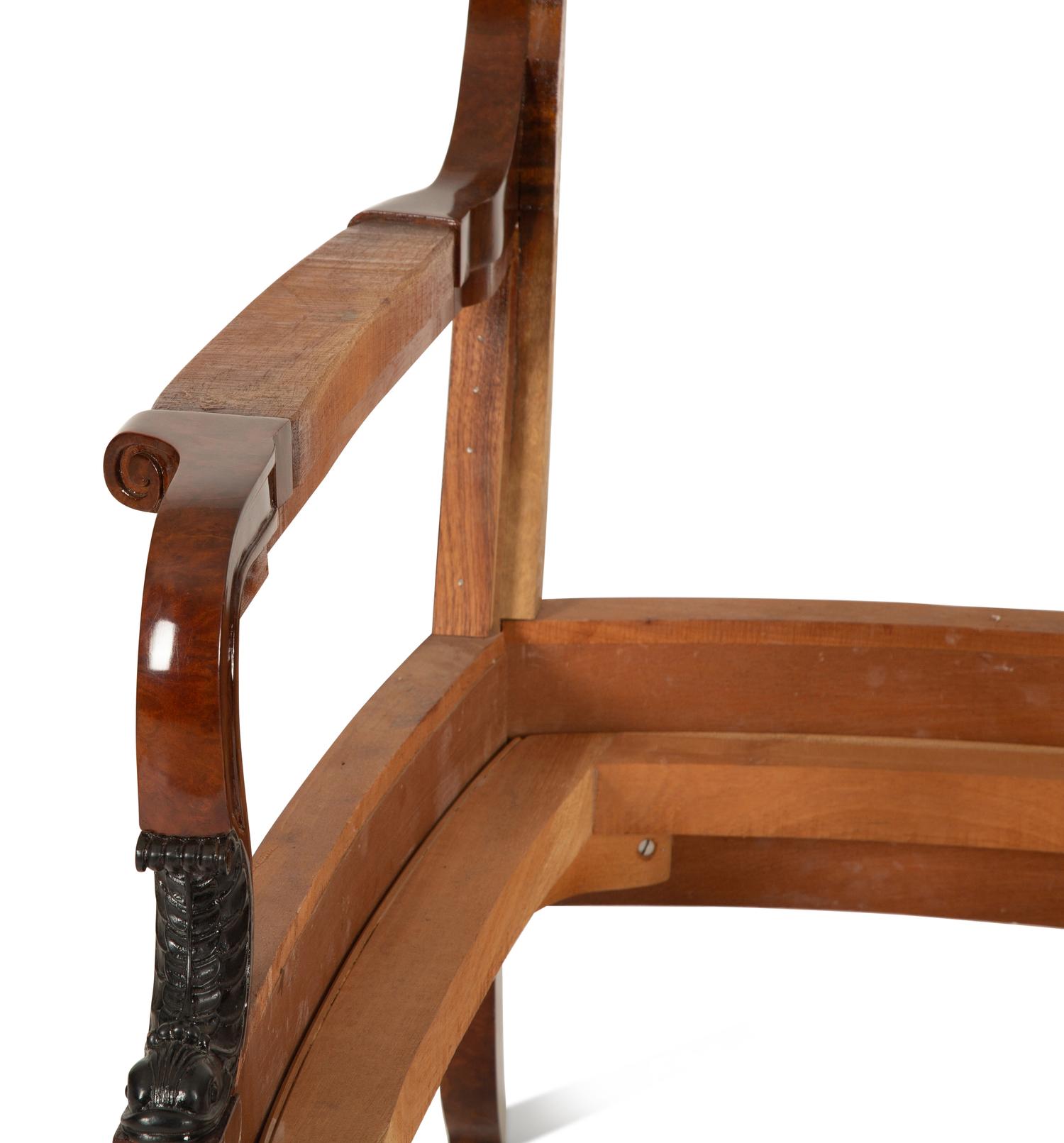 Three Georgian Style Mahogany Armchair Frames