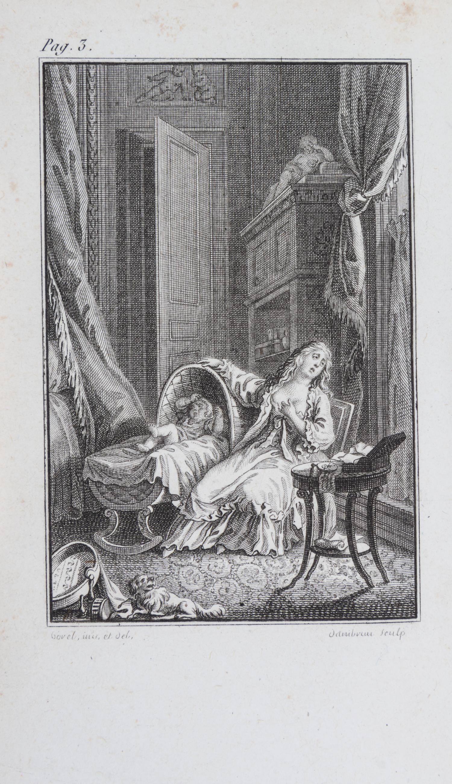 BERQUIN, ARNAUD. Romances, par M. Berquin. Paris, 1788. With 10 fine plates of Borel.