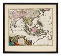 [MAPS]. SEUTTER, George Matthaus (1678-1757). India Orientalis, cum adjacentibus insulis nova delineatione ob oculos posita . Augsburg, ca. 1730.