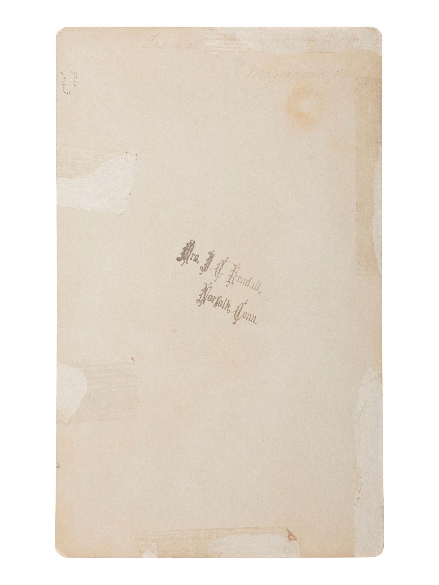 [HARRISON, Benjamin]. Two large format albumen photographs showing Benjamin Harrison campaign lanterns.