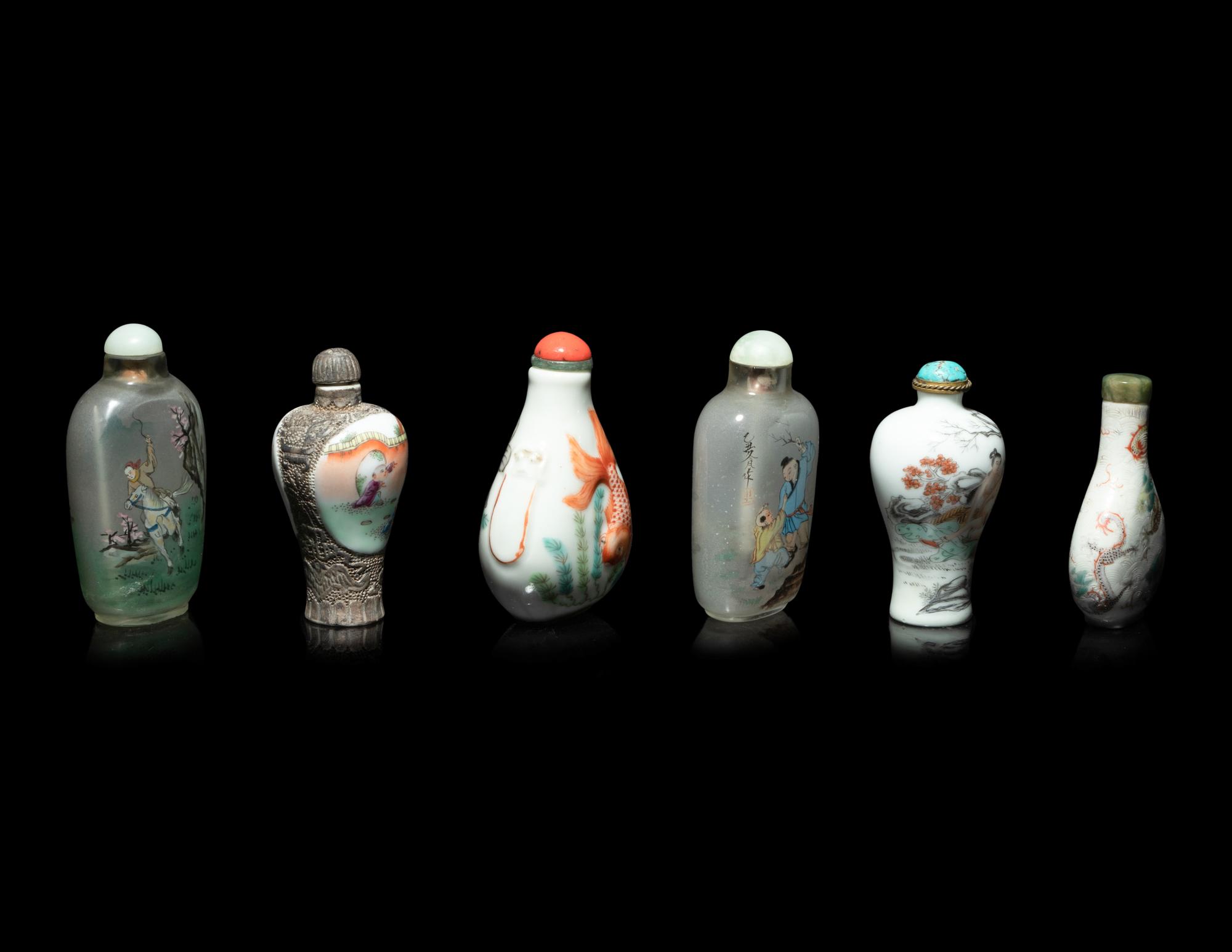 Six Chinese Snuff Bottles