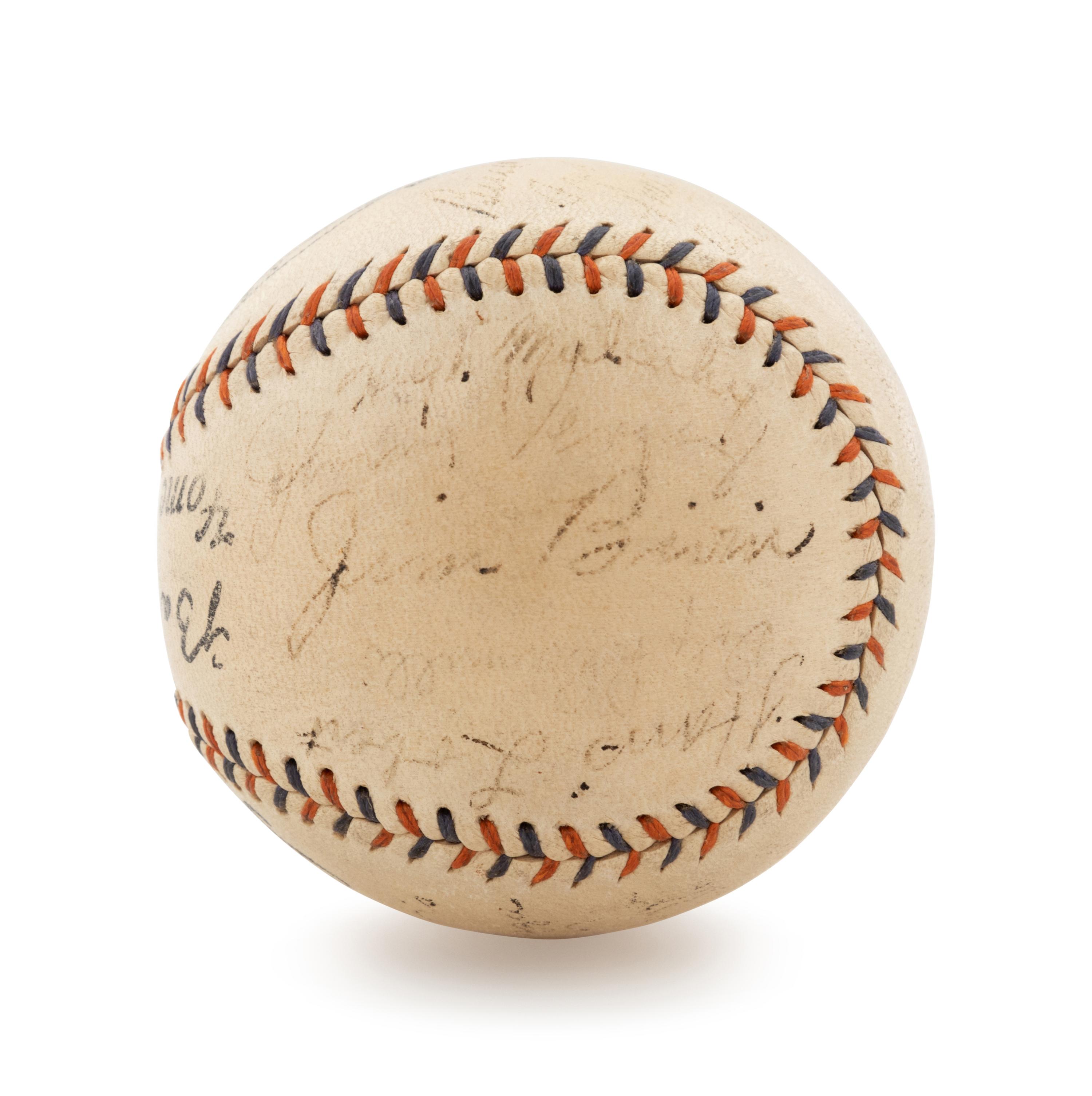 A 1935 Philadelphia Phillies Multi-Signed Baseball and Babe Ruth Home Run Special Retail Box,