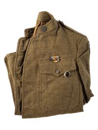 [WORLD WAR I]. Soldier's tunic issued to a member of the 92nd US Infantry, "Buffalo Soldiers."