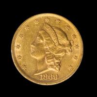 A United States 1869 Liberty Head $20 Gold Coin