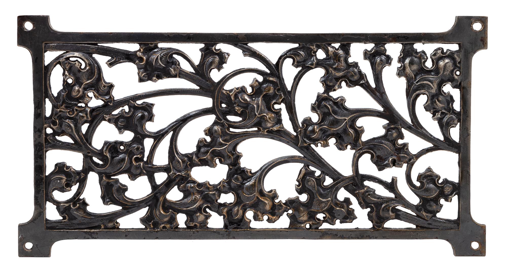 A D.H. Burnham & Co. Fisher Building Cast Iron Elevator Door Panel 22 x 11 1/2 inches. — CIRCA 1896