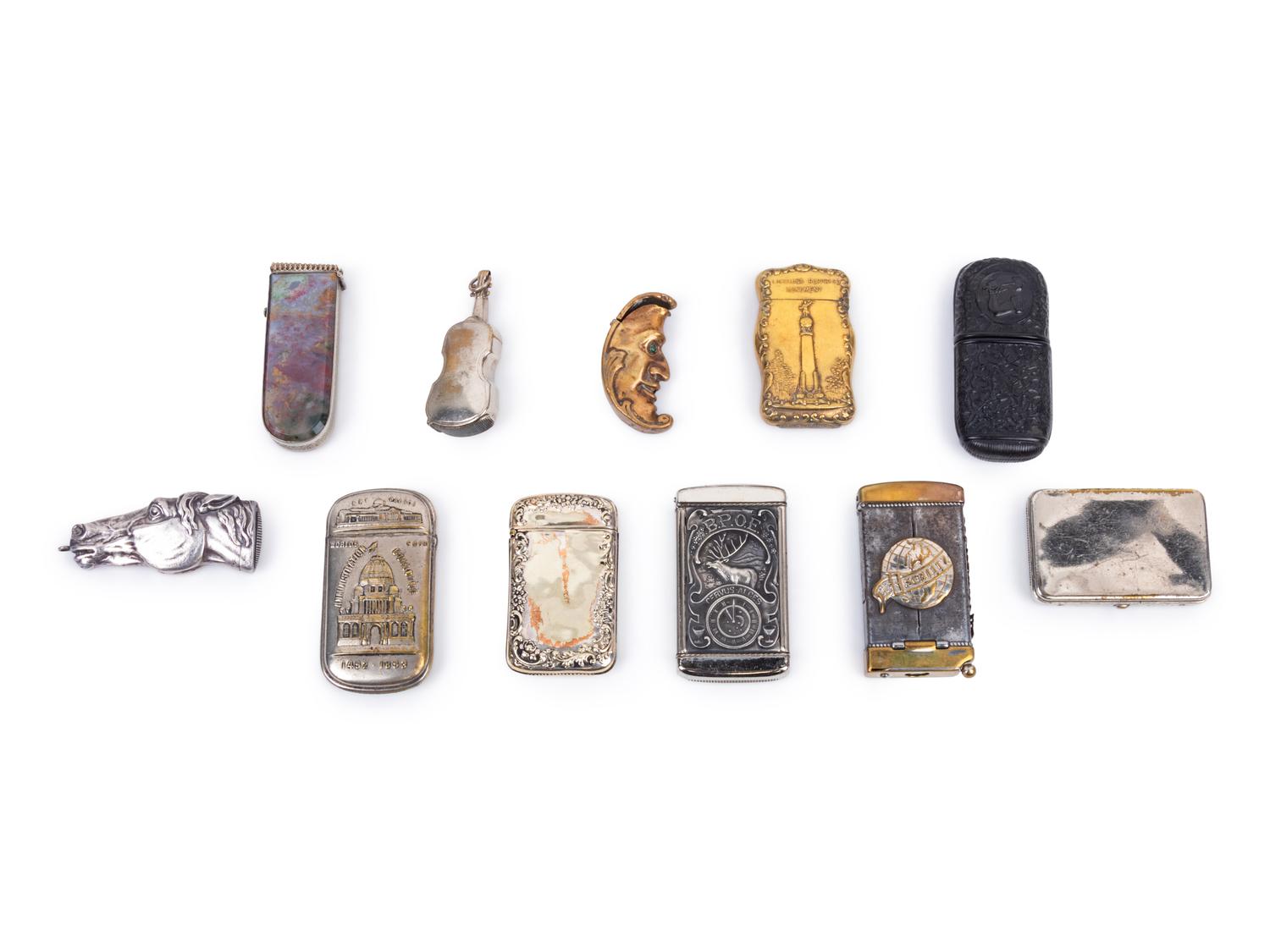 A Collection of Twenty-Four Match Safes