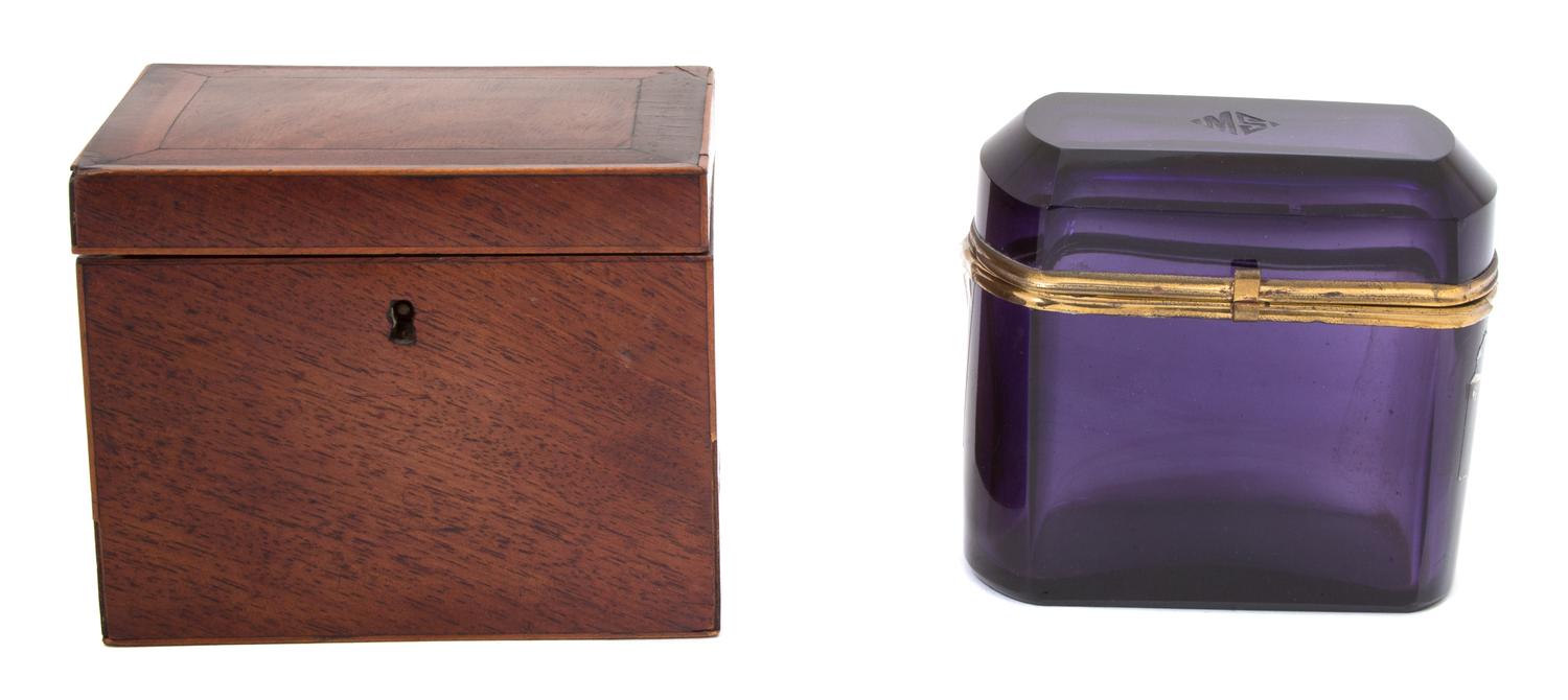 Two Covered Boxes Height of largest 4 inches. — 20TH CENTURY