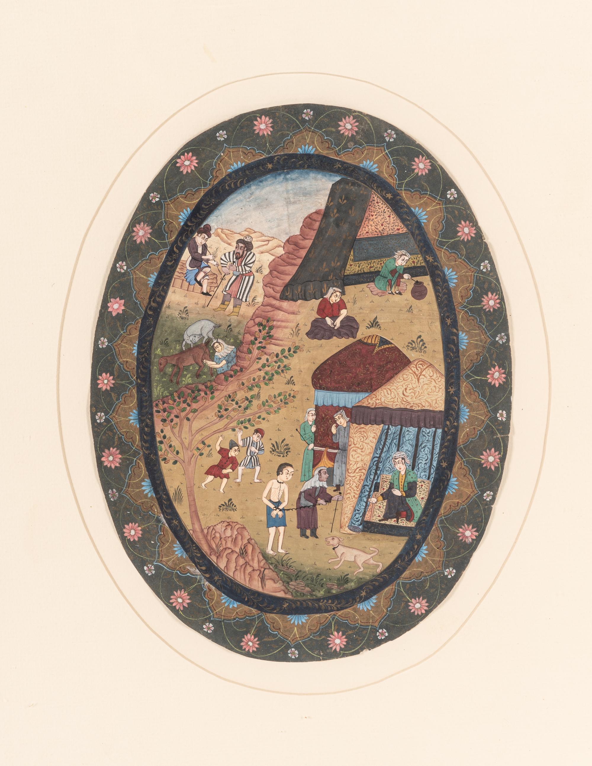 Nine Persian School Miniature Paintings