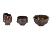 Two Bowls with Pinched Vase
