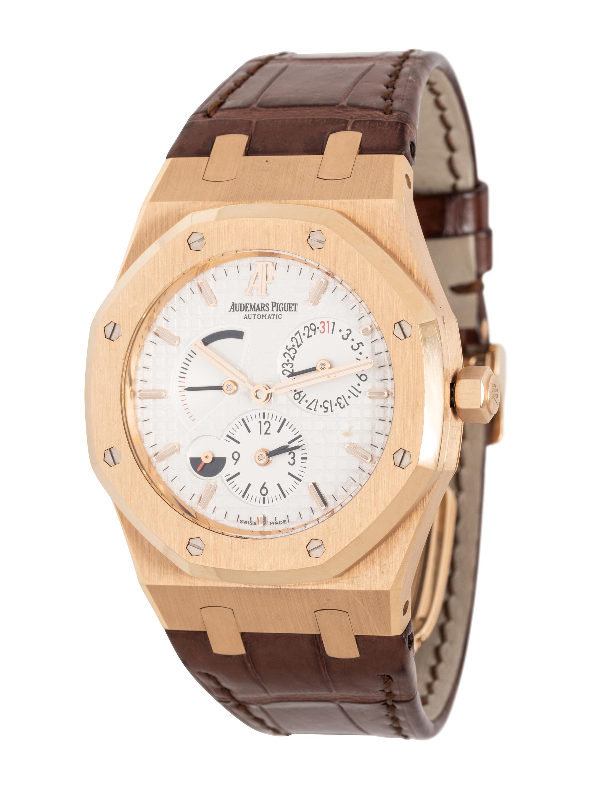 AUDEMARS PIGUET, REF. 26120OR.OO.D088CR.01 18K YELLOW GOLD 'ROYAL OAK' TWO TIMEZONE WATCH, BOX & PAPERS