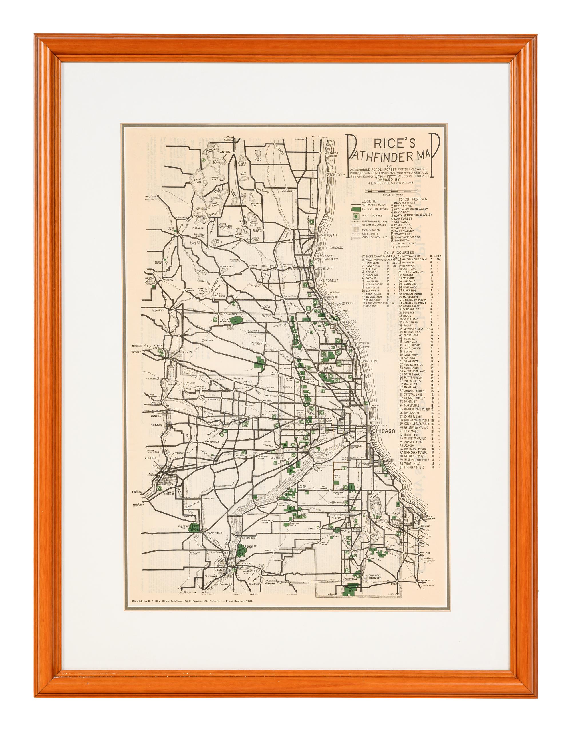 A group of 4 maps of Chicago, comprising: