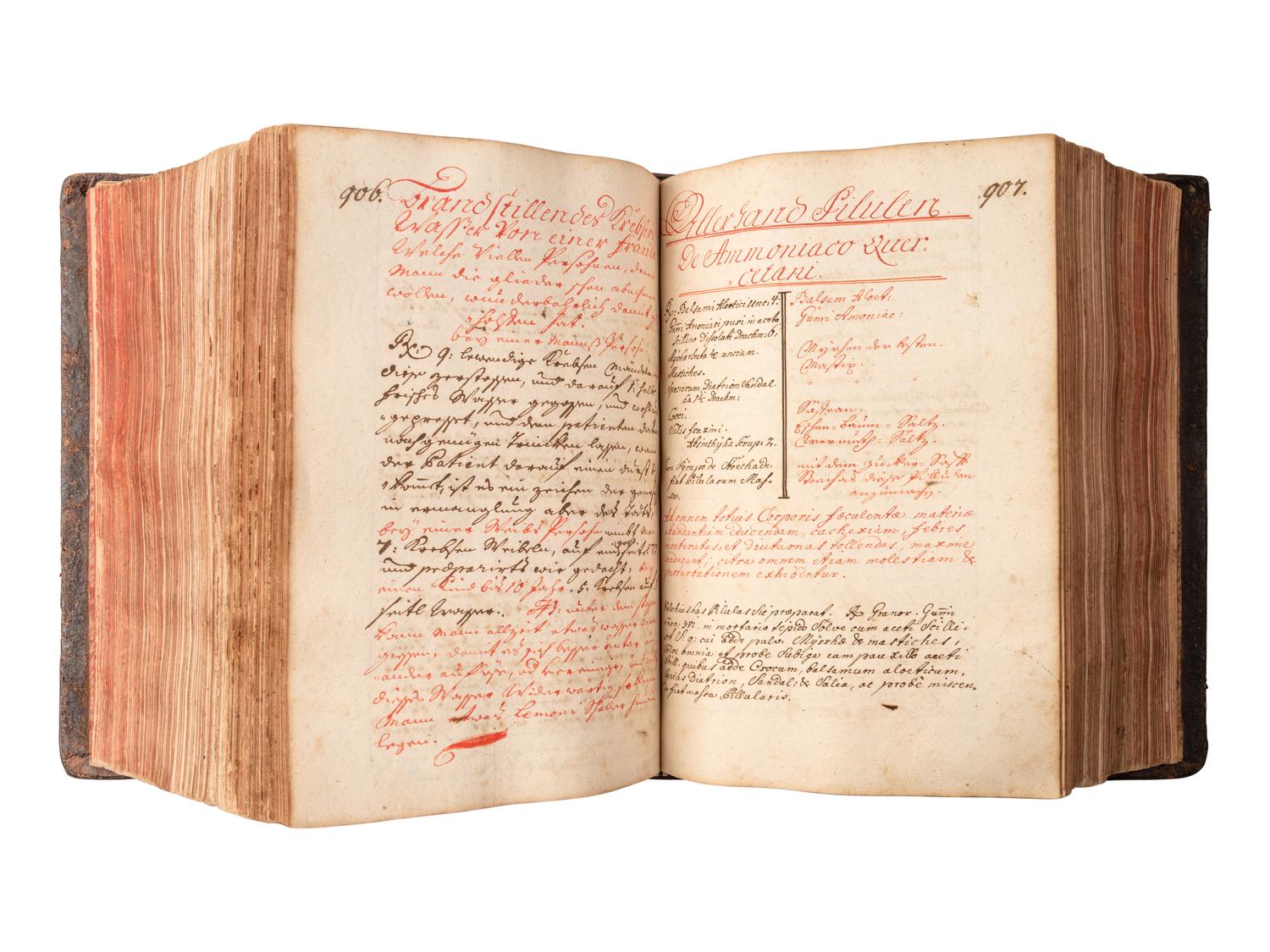 [MANUSCRIPTS - MEDICINE]. MOHR. A large compendium of medical and surgical treatments and cures for “different infirmities of human life,” kept by a practicing physician. [Vienna?, ca 1799-1818].