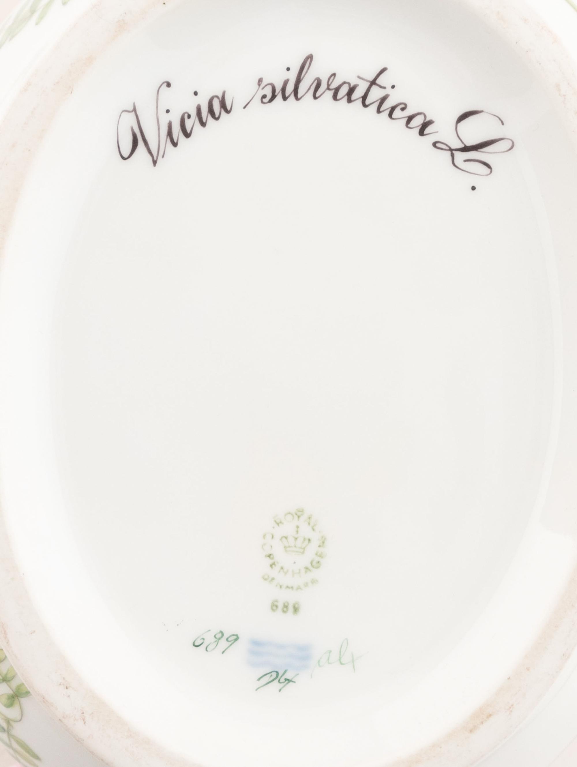 Two Royal Copenhagen Flora Danica Porcelain Serving Articles