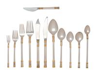 An American Parcel Gilt Silver Flatware Service