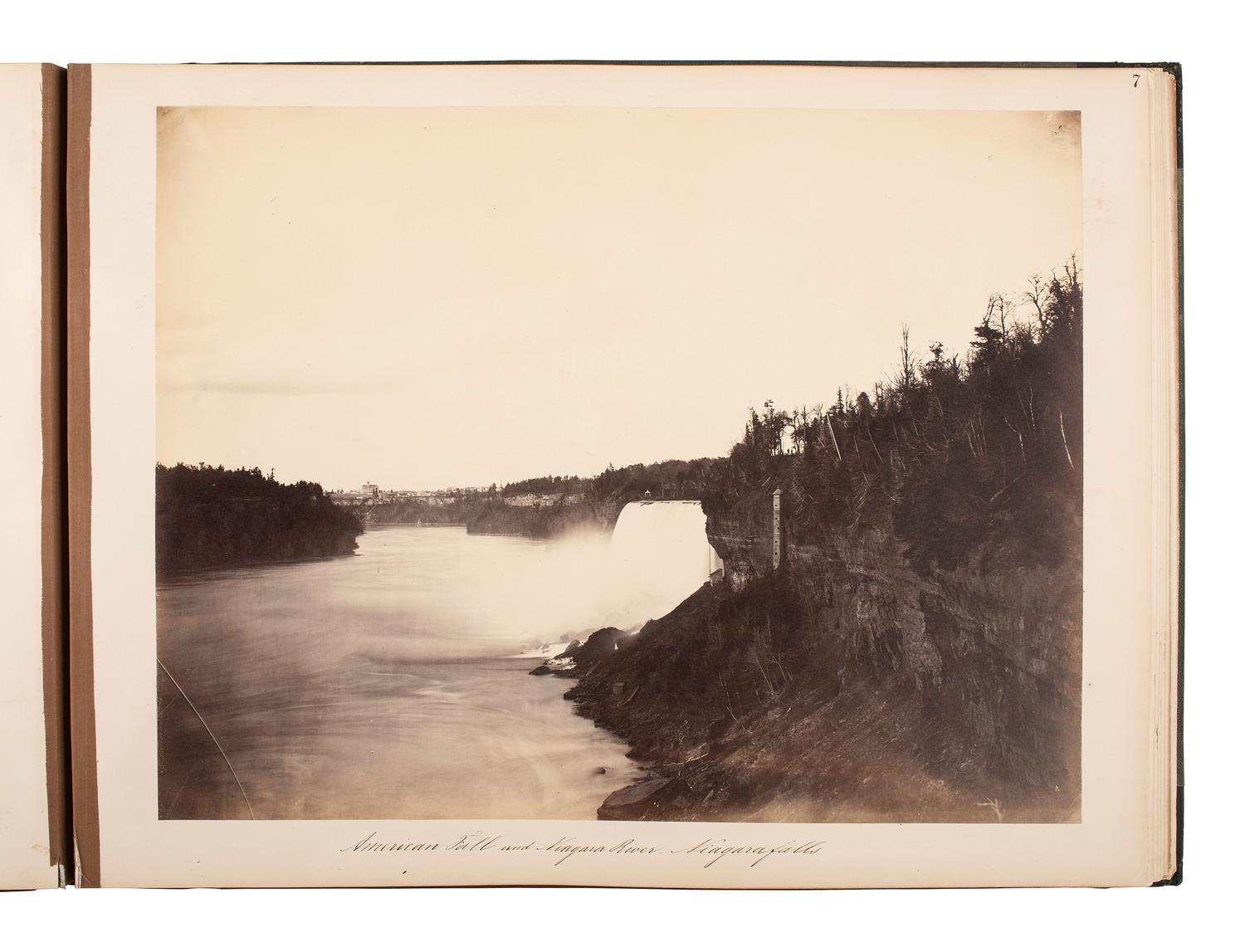 [NIAGARA FALLS, NY - EARLY PHOTOGRAPHY]. An album containing 20 views of Niagara Falls. Niagara Falls, New York, compiled in 1867.