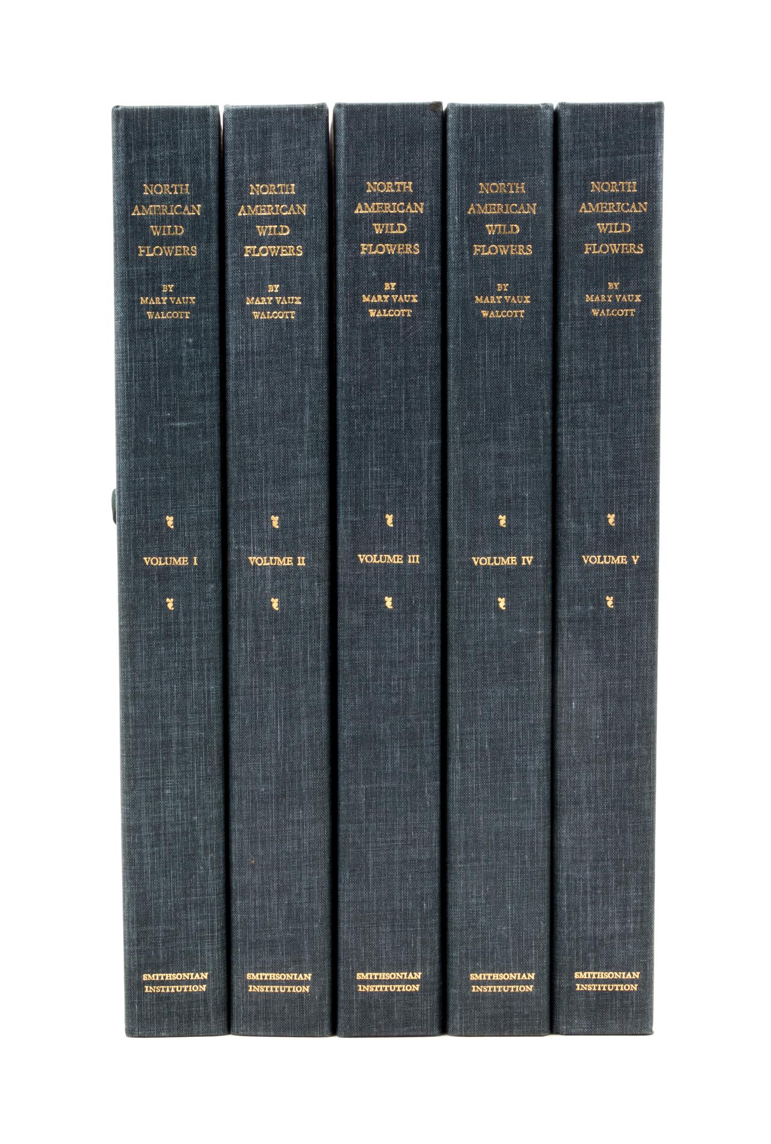 WALCOTT, MARY VAUX. North American Wild Flowers. Washington, 1925. 5 vols.