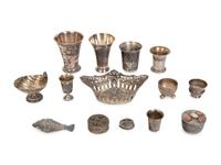 A Collection of Fourteen Continental Silver Articles
