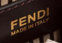 A Fendi Beige and Brown Leather Chameleon Handbag, 12" x 9" x 6.5".