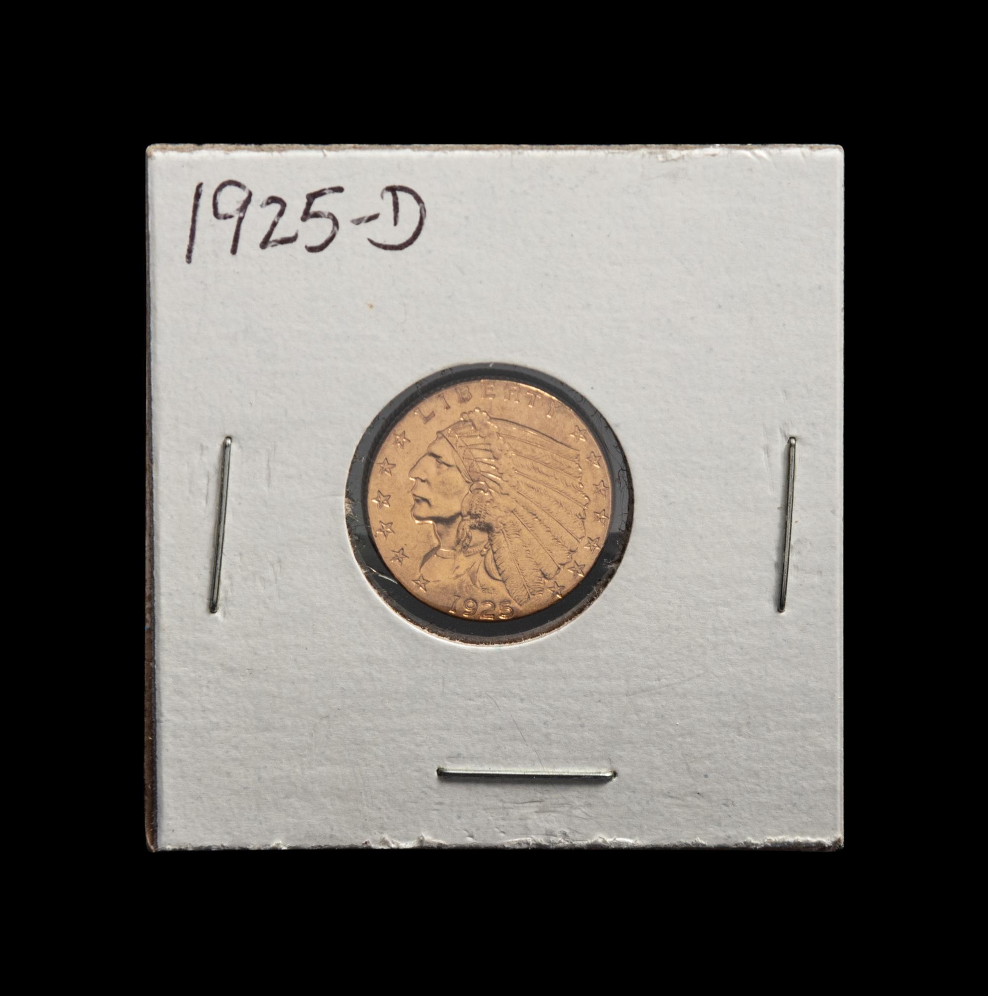 A 1925-D Indian Head $2.50 Gold Coin