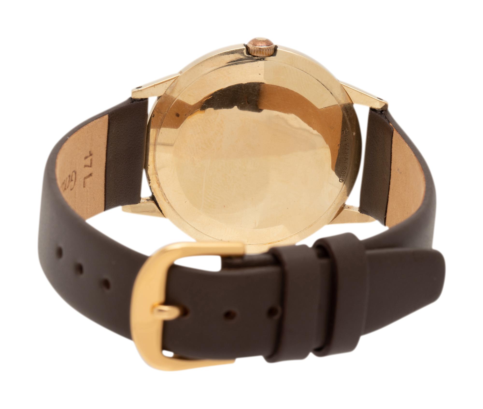 LORD ELGIN, 14K YELLOW GOLD WRISTWATCH