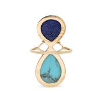 JACQUIE AICHE, TURQUOISE AND LAPIS LAZULI RING