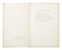 [KENNEDY, John Fitzgerald (1917-1963)]. -- FROST, Robert (1874-1963). Dedication. The Gift Outright... Presented on the Steps of the Nation's Capitol in Washington, D.C. as Part of the Inaugural Ceremonies January the Twentieth, 1961. New York: The Spiral Press, 1961.