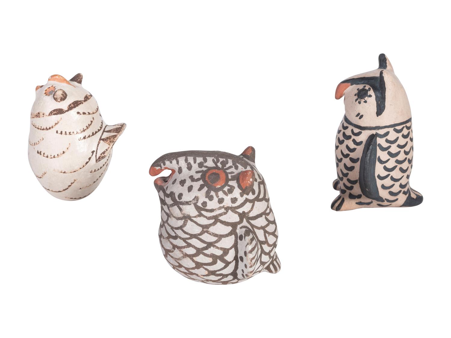 Acoma, Zuni, and Cochiti Pottery Owls