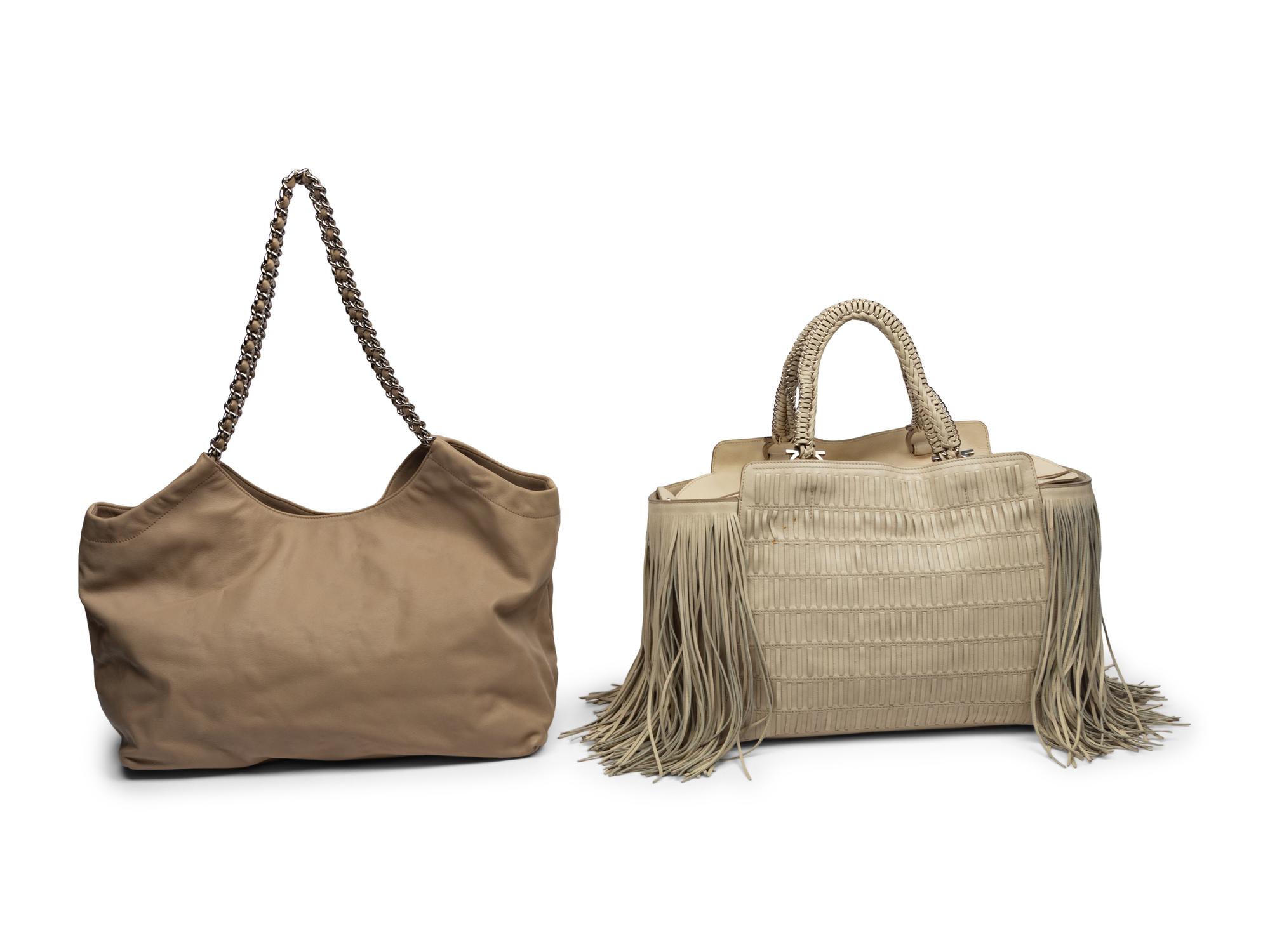 Two Leather Bags, Prada and Ferragamo