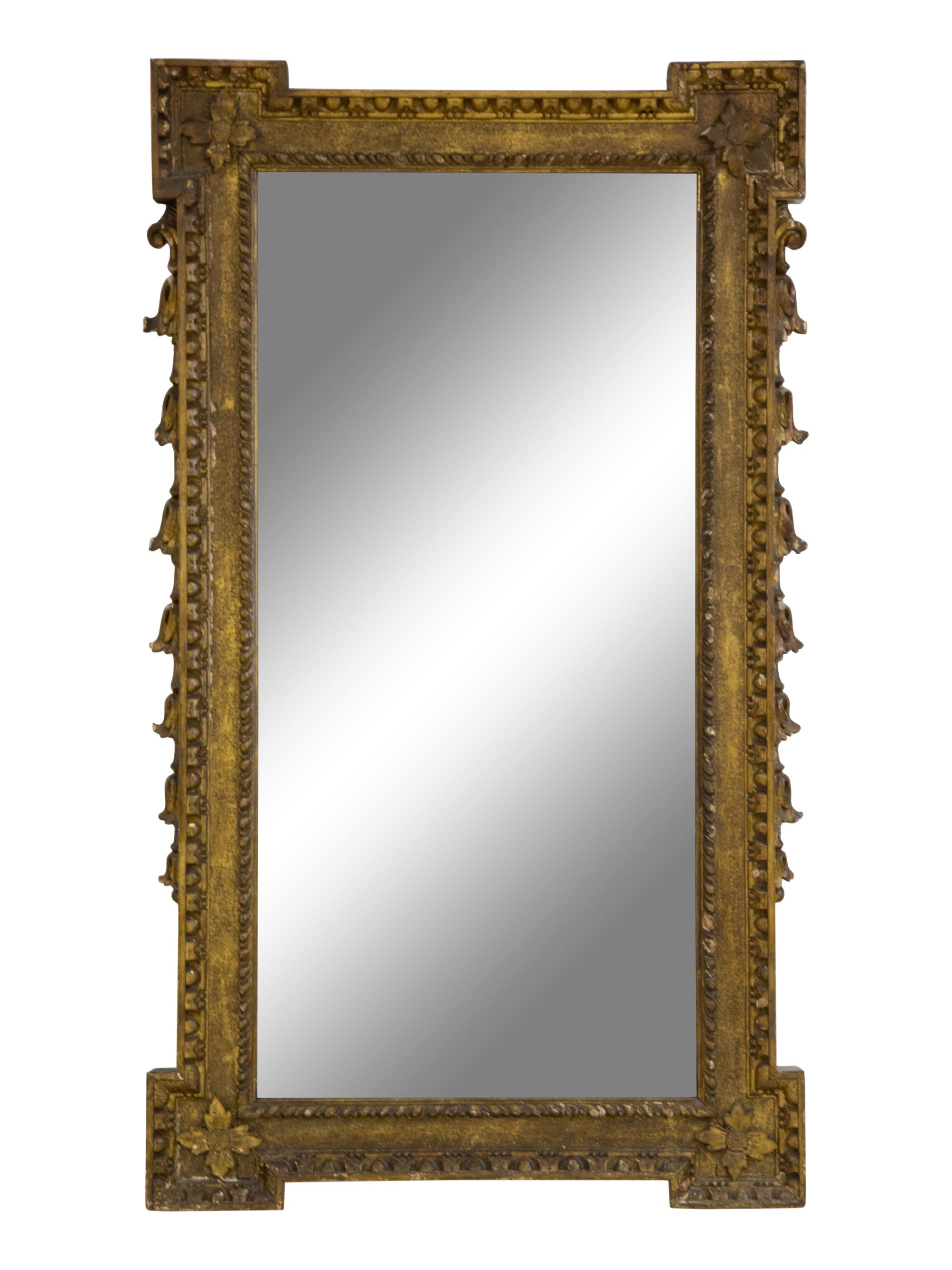 A Large Victorian Giltwood and Gesso Pier Mirror
