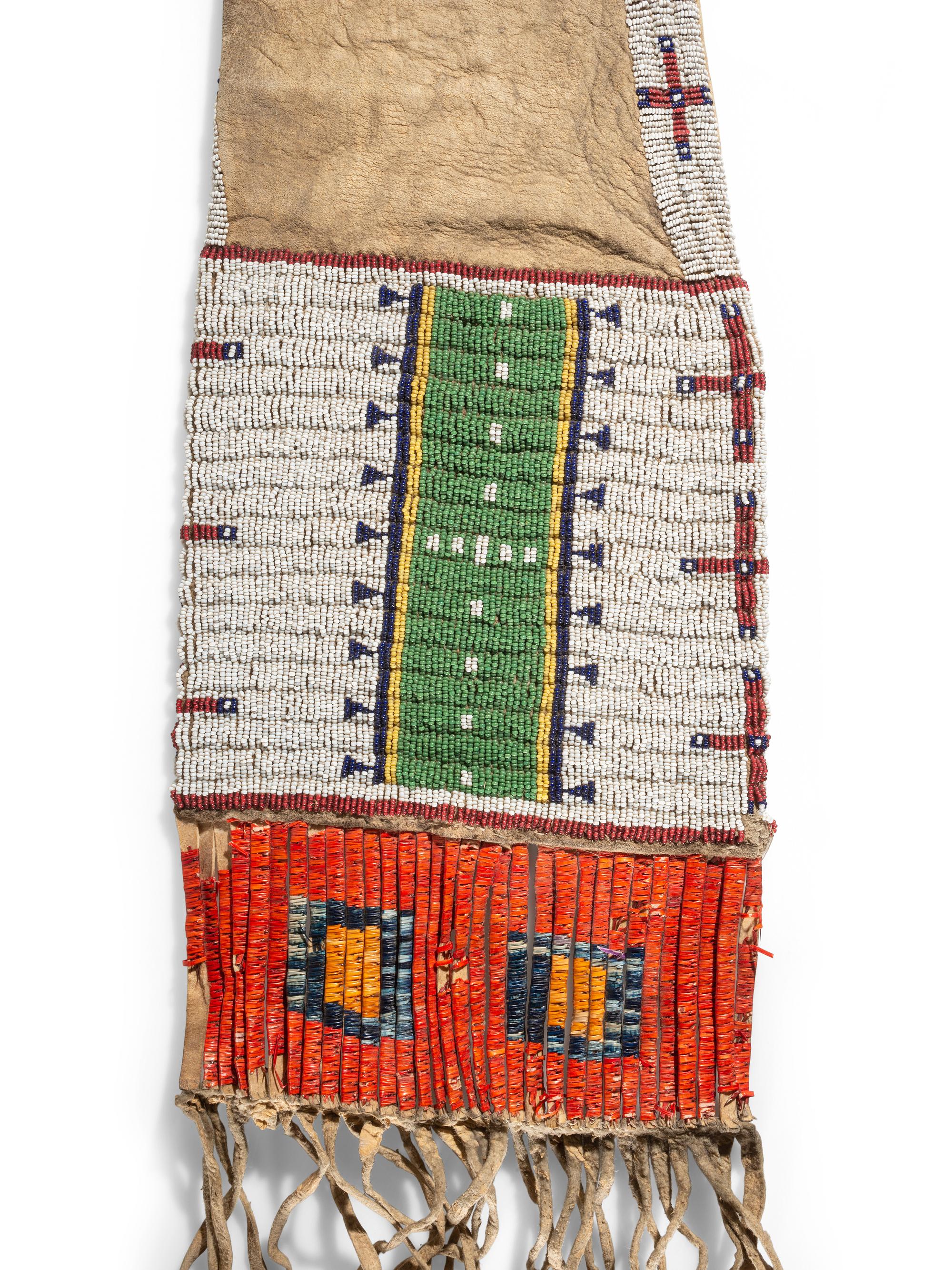 Sioux Beaded Hide Tobacco Bag