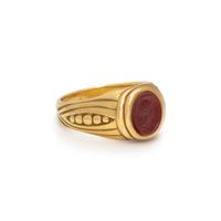 VAHE NALTCHAYAN, YELLOW GOLD AND CARNELIAN INTAGLIO RING