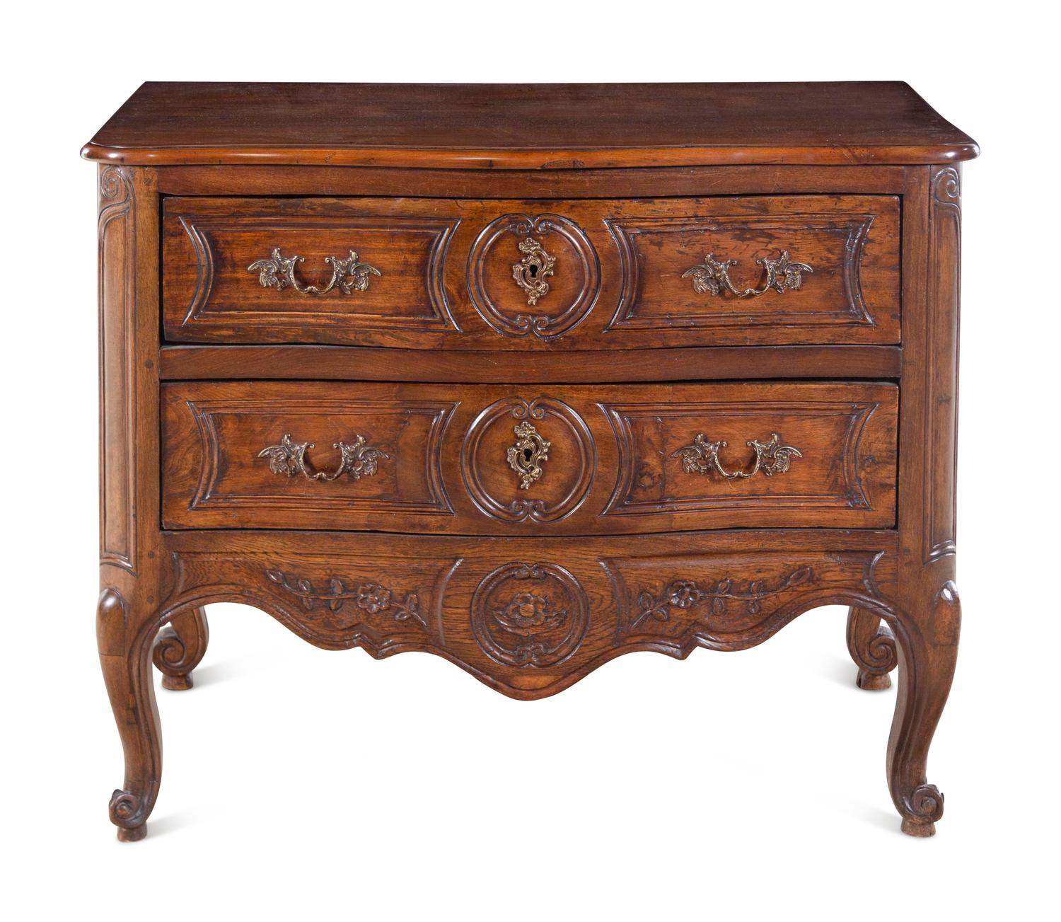 A Provincial Louis XV Walnut Commode