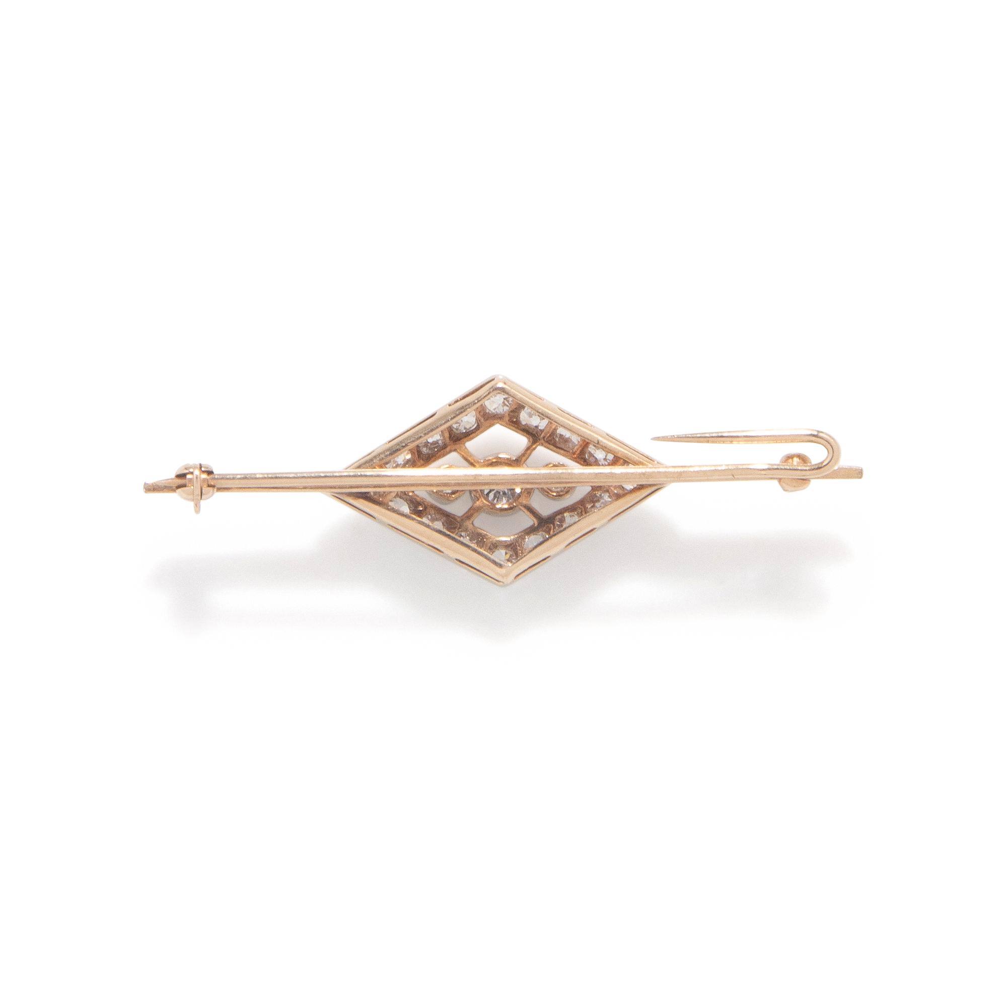 EDWARDIAN, DIAMOND BAR PIN