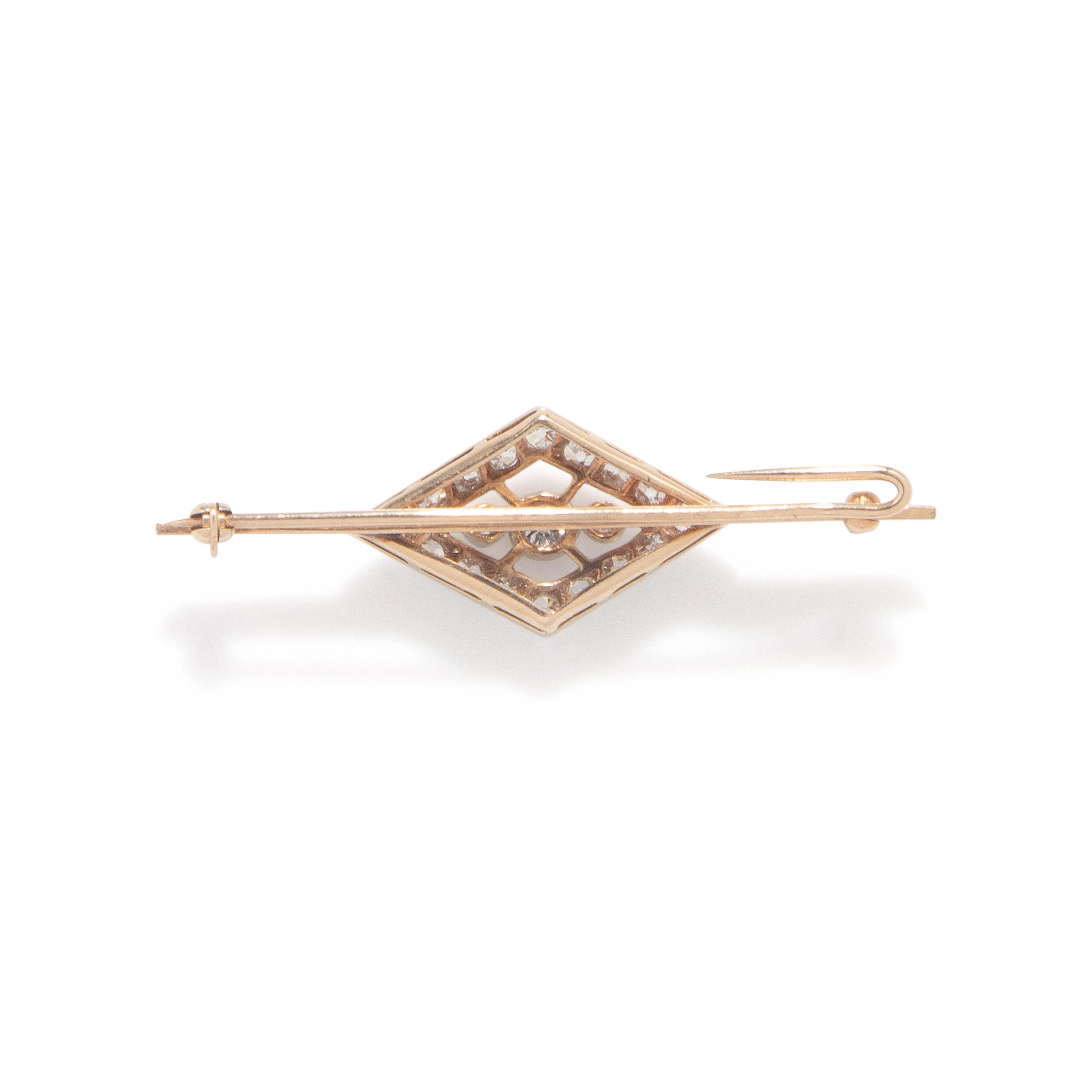 EDWARDIAN, DIAMOND BAR PIN