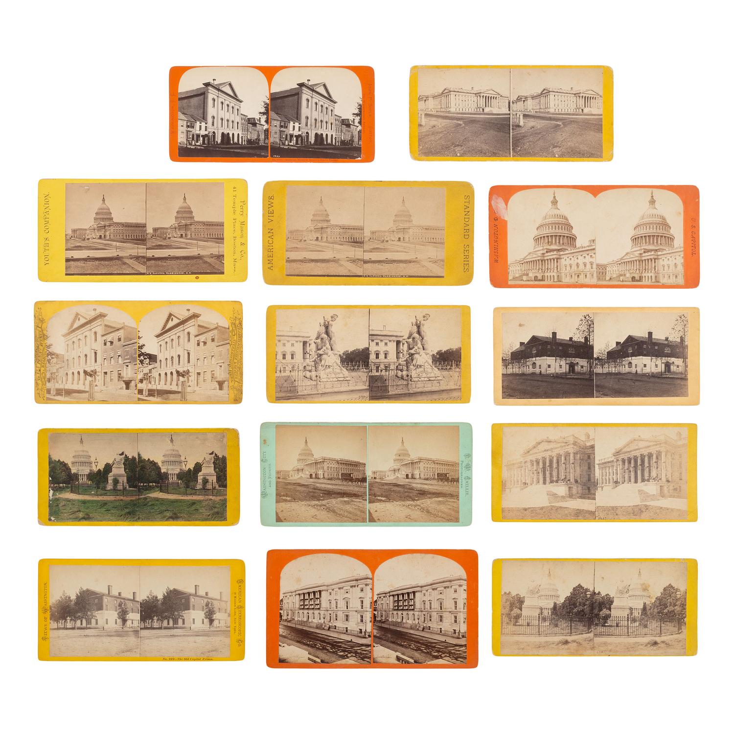 [Early Photography] Group of over 100 Stereoviews of Washington, DC, incl. landmarks and monuments