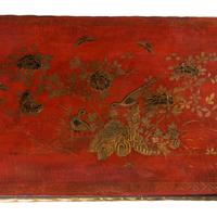 A Chinese Lacquer and Gilt Metal Low Table